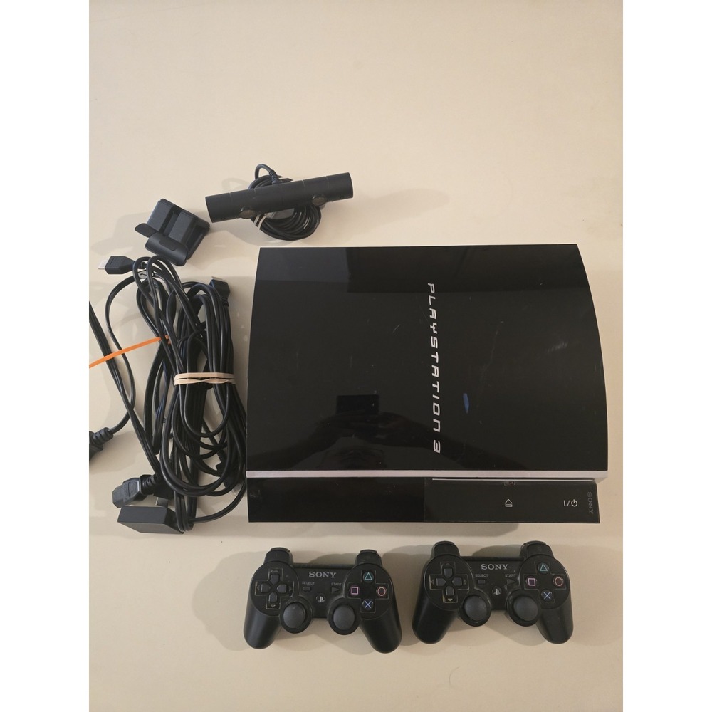 Sony PlayStation 3 PS3 Fat CECHL01 80G Console Controlles